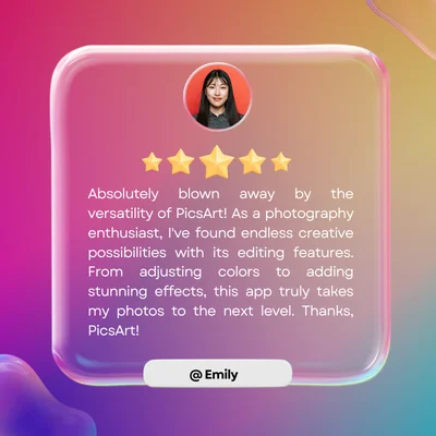PIcsart review banner